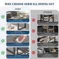 thumbnail image 6 of SERWALL 7-Piece Outdoor Patio Dining Set, All-Weather HDPE Table and Chairs, Rectangular Table with Umbrella Hole, Seats 6, Low Maintenance,Gray, 6 of 10
