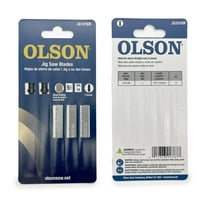 OLSON Jigsaw Blades, 5-Piece, 100mm 10TPI, T-Shank, Clean Straight Cuts in Wood (JG101BR)
