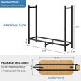 thumbnail image 2 of NEX Support de Bois de Chauffage Extérieur Intérieur avec Sac de Transport pour Bûches, Support de Rangement en Métal Robuste pour Bois, 2 of 5