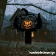 thumbnail image 4 of Handmadetneonsign Halloween Spooky Pumpkin Stake Sign, Halloween Garden Stake, Spooky Yard Stake 70356, 4 of 5