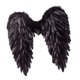 thumbnail image 2 of Alas de ángel para cosplay, disfraz de Halloween, alas de plumas para fiestas y vacaciones. Negro, 2 of 9