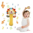 thumbnail image 2 of Baby Rattles 0-6 Months, Rattles for Babies 0-6 Months, Soft Stuffed Animal Rattle Hand Grip Baby Toys, Baby Teething Shaker Crinkle Squeaky Sensory Travel Accessories for 0 3 6 9 12 Months old, 2 of 8