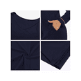 thumbnail image 3 of ANLIQI Women's Sleepwear Soft Comfy Long-Sleeve Nightgown Full Length Nightshirts Pajamas Loungewear with Pockets(Navy Blue,S), 3 of 6