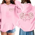thumbnail image 2 of shqvo God is good Hoodie for Kids Girls Boys Christian Jesus Inspirational Sweatshirts Religious Letter Graphic Pullover Tops Jesus Hoodies, 2 of 5
