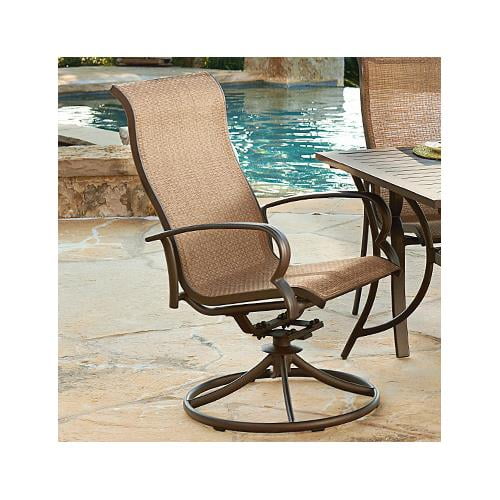 Patio Master ADH10001K01 Bellevue Patio Collection Sling Swivel Rocker, Espresso Textile