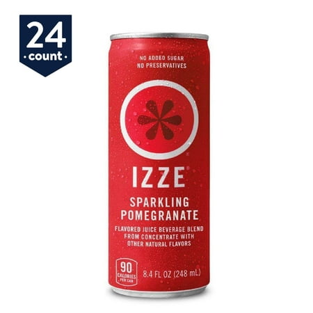 IZZE Sparkling Juice, Pomegranate, 8.4 oz Cans, 24