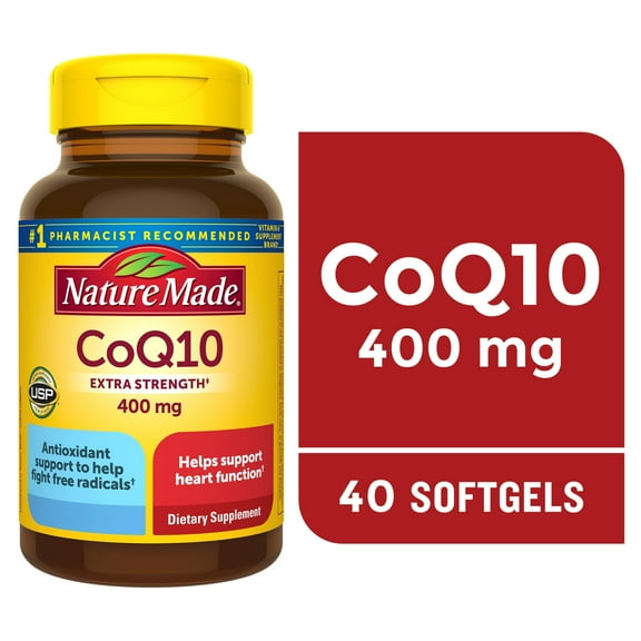 Nature Made CoQ10 400mg Softgels, Dietary Supplement for Heart Health Support, 40 Count