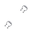 thumbnail image 1 of Sonducket 5 pares de anillos de nariz sin perforación de acero inoxidable, segmento de piedra imán, estilo Punk, joyería para el cuerpo, accesorios de Color Acero 2piezas Sonducket CBP272950, 1 of 6