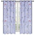 thumbnail image 2 of Purple Floral Blackout Curtain Grommet 95in 2panel, 2 of 5