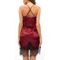 thumbnail image 4 of BONIXOOM Sexy Dresses for Women Date Night Multi-theme Party Crew Neck Tab Short Sleeve Lace Underwear Solid Wine Dresses, 4 of 8