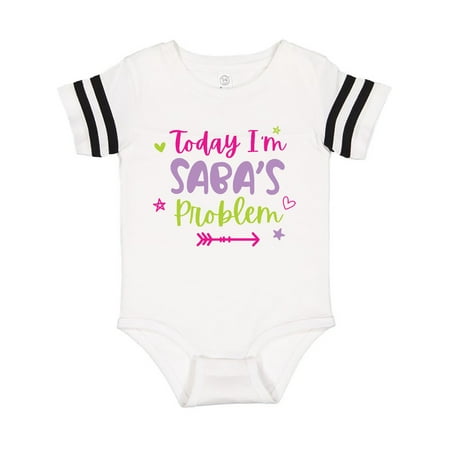 

Inktastic Child Funny Today Im Sabas Problem Gift Baby Girl Bodysuit