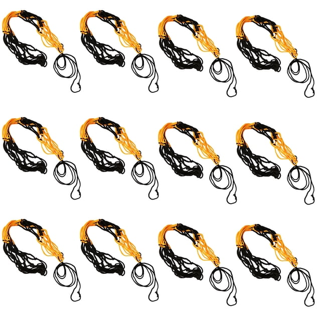 12 Pcs Sacs en Maille Portables Sacs en Filet Multifonctions Sacs de Soccer Résistants à l'Usure Fourniture de Ballons