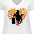 thumbnail image 4 of Inktastic Barrel Racing Rodeo Cowgirl Women's Plus Size V-Neck T-Shirt, 4 of 5