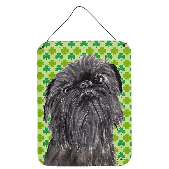 Carolines Treasures SC9573DS1216 Brussels Griffon Lucky Shamrock St. Patricks Day Wall or Door Hanging Prints 12WX16H