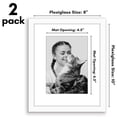 thumbnail image 3 of Americanflat 8x10 Picture Frame with Polished Plexiglass with 5x7 Mat 2 Pack Display Photo Galleria - White, 3 of 8