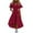 Wine, variant on Admvng Sundresses for Women 2025 Summer Short Dresses Short Sleeve Color Block Loose Ribbed Knit Trendy Imitation Cotton and Linen Mini Dress S-2XL