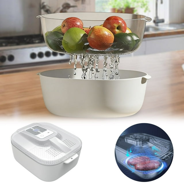 4 In 1 Defrosting Tray for Quick Thawing of Meat with Draining Feature and Circulating Wind Design for Efficient to Fresh Thawing