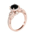 thumbnail image 2 of 1.25 Ct. Black Diamond Engagement ring In 18K Solid Rose, White & Yellow Gold, 2 of 4