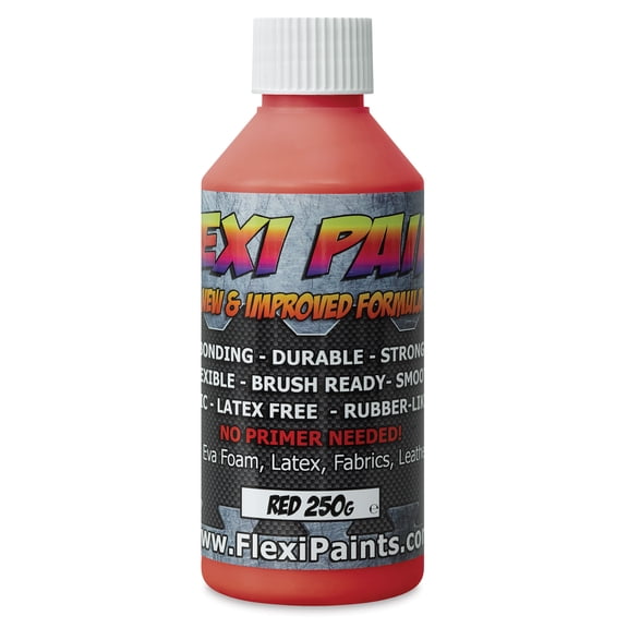 Flexi Paint Waterbased Flexible Cosplay Paint - Red, 250 g (8.8 oz)