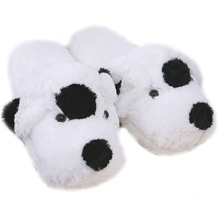 

PIKADINGNIS Women s Slippers Furry Slippers Winter Slippers Warm Slippers White Dog Slippers Animal Slippers Home Slippers Cute Slippers