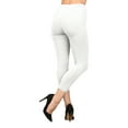 thumbnail image 2 of Hitime Capri Leggings Pants for Women Plus Size Super Soft Stretchy Capri Length Yoga Workout Pants, White 2XL-3XL, 2 of 7