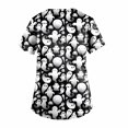 thumbnail image 3 of Chemisier à Col en V à Manches Courtes pour Femmes Scrub Top, 3 of 5