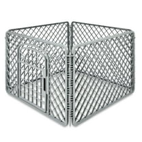 Vibrant Life 4-Panel Pet Playpen, 24”H Dog Fence with Door for Indoor and Outdoor Use