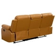 thumbnail image 2 of AUKFA 3 Seats Recliner Sofa Chair, Home Theater Sofa with Flipped Backrest and Cupholder, Yellow, 2 of 14