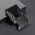 thumbnail image 3 of Slim Carbon Fiber Credit Card Holder Rfid Non-scan Metal Wallet Money Clip Purse - Jxlgv, 3 of 3