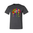 thumbnail image 2 of Wild Bobby, Colorful Painted Lip, Streetwear, Men Graphic Tee, Heather Black, 4X-Large, 2 of 5