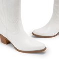 thumbnail image 3 of Bota DREAM PAIRS DWUMMB2502 Blanca PU Punta Cuadrada Talla 8.5, 3 of 7