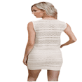 thumbnail image 4 of LYMAYTER Women's Summer Crochet Outfit Set V-Neck Top & Skirt 2-Piece Breathable Vacation S-XL, 4 of 9