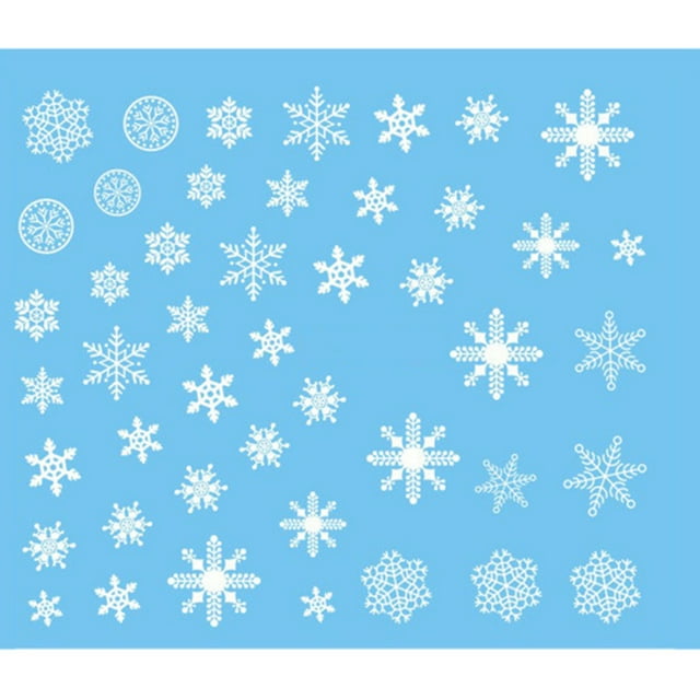 serony 1 Sheet Christmas 3D Nail Sticker Snowflakes Nail Tips Tatoos Party Manicure Transfer Sticker