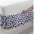 thumbnail image 2 of Camouflage Bed Skirt, Exotic Safari Animal Skin Pattern in Watercolors Leopard Jaguar, Elastic Bedskirt Dust Ruffle Wrap Around for Bedding Decor, 4 Sizes, Blue Pink and Black, by Ambesonne, 2 of 2