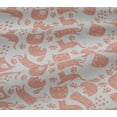 thumbnail image 5 of oneOone Viscose Jersey Dark Peach Orange Fabric Cat Quilting Supplies Print Sewing Fabric By The Yard 60 Inch Wide-402, 5 of 5