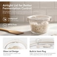thumbnail image 5 of Genicook Glass Measuring Cup with Lid, 2 Pack (24 & 71 oz) Vanila, BPA Free Borosilicate, Airtight Leakproof, Ideal for Sourdough Starter, Fermentation & Baking, Microwave & Oven Safe, 5 of 9