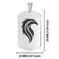 thumbnail image 2 of Stainless Steel Mythical Phoenix Head Dog Tag Keychain Circle Ring, 2 of 2