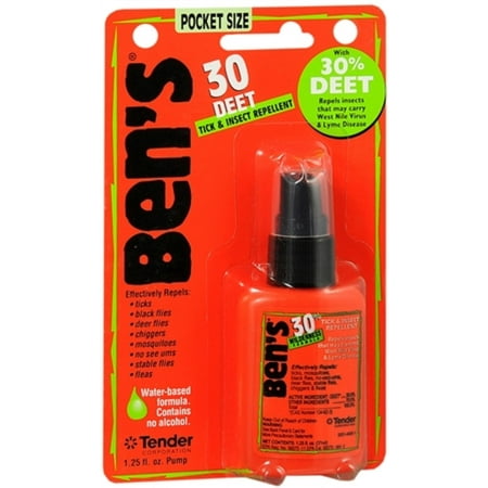 2 Pack - Ben's 30 DEET Tick and Insect Repellent Pocket Size 1.25