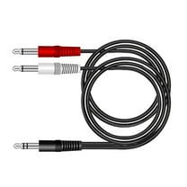 Portable 3.5mm Male To Double 3.5mm Male Audios Cable For Versatility Use