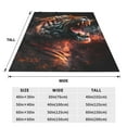 Cauagu Cool Tiger Pattern Flannel Bed Blankets,Fleece Blanket