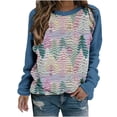 thumbnail image 2 of Aqestyerly Haut de Noël pour Femme Blouse à Manches Longues Imprimée de Noël pour Femme Col Rond Tunique Décontractée, 2 of 3