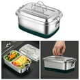 thumbnail image 4 of Bento Box, Stainless Steel Bento , Design with Lockable Clips, Metal Lunch Containers for Adults 1200ml 2 Tier, 4 of 8