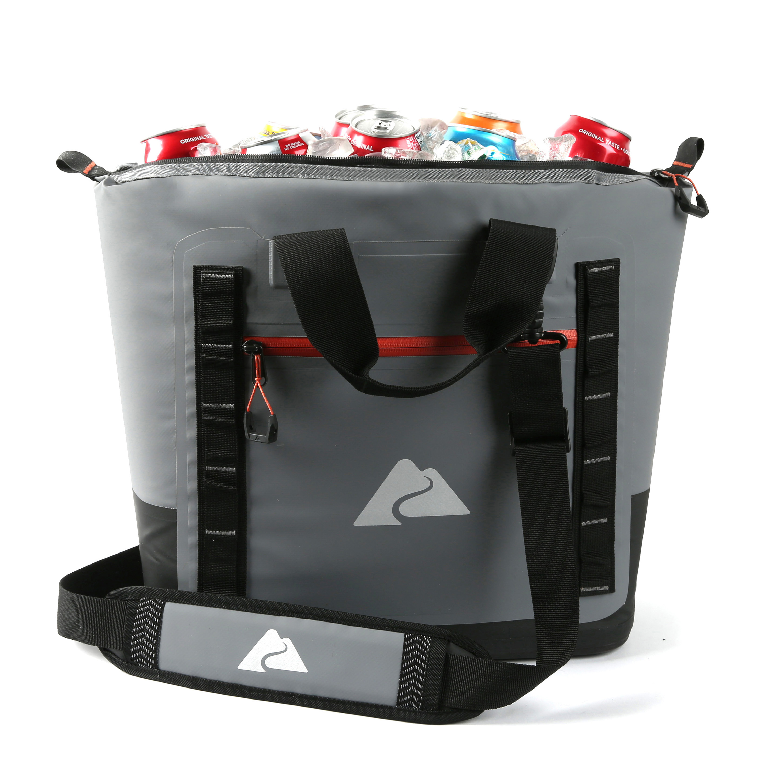 Ozark Trail 30 Can Welded Sport Tote Cooler, Soft Sided Cooler with Microban®, Gray - image 5 of 14