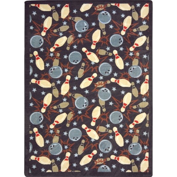 Retro Bowl 7'8" x 10'9" area rug in color Chocolate