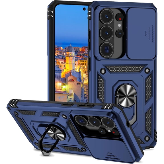 REQO for Samsung Galaxy S26 Ultra with Ring Kickstand Outdoor Military Shockproof Bumper Heavy Duty Hard Rugged Protective Cover for Samsung S26 Ultra 5G Phone Cases