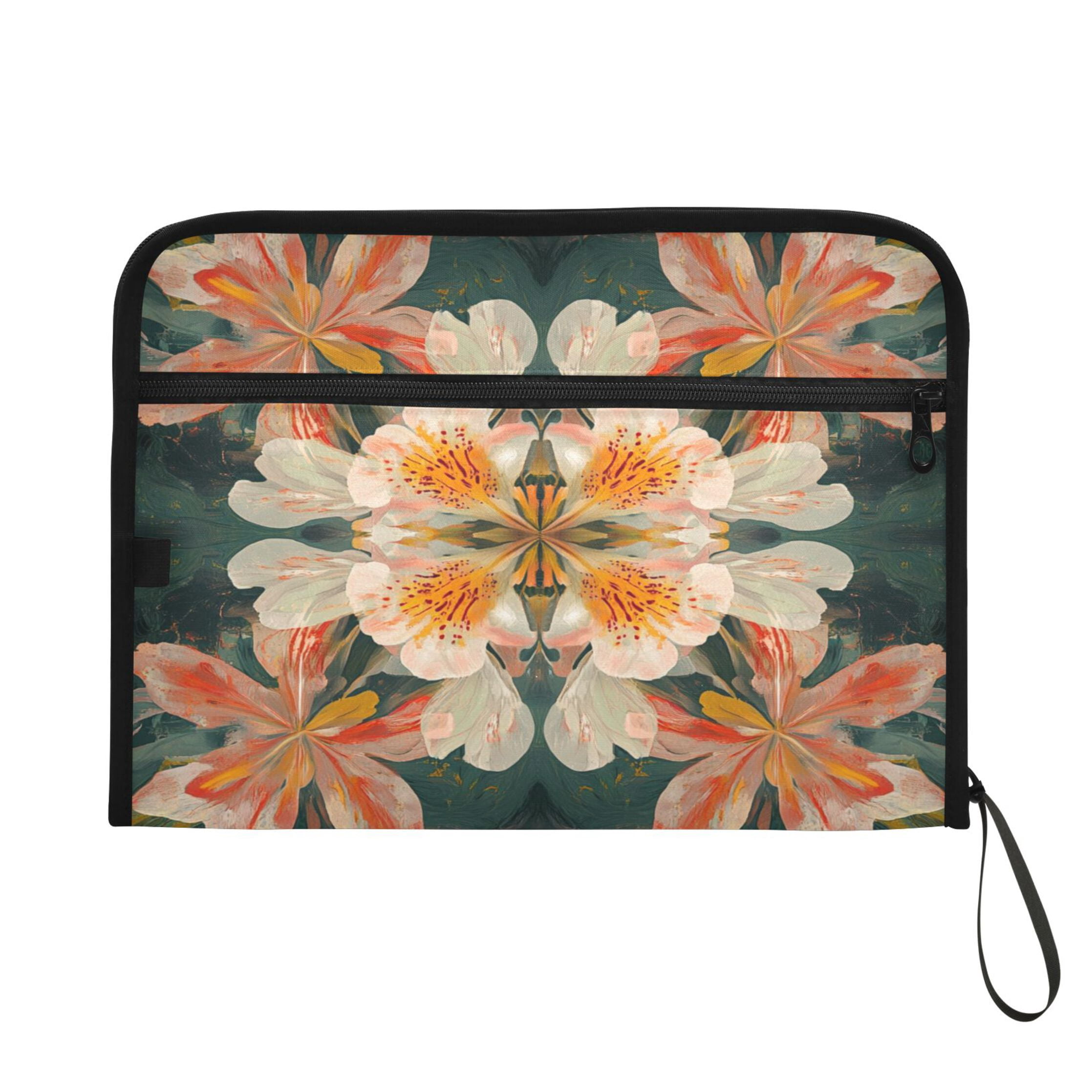 WOBOGO Vintage Floral Patterns Expanding File Folder Letter Size Accordion Filing Organizer 13 Pocket Separate Organ Pocket