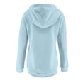 thumbnail image 7 of Ecqkame Hoodies for Women Trendy Loose Casual Solid Color Long Sleeve Pullover Sweatshirt Women's Hoodie Light Blue XL on Clearance, 7 of 7