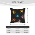 thumbnail image 4 of DouZhe Velvet Decorative Throw Pillow Covers Set of 2, Soft Square Cushion Cover with Invisible Zipper Colorful Animal Pet Paws Printing, 20"x20", 4 of 7