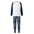 thumbnail image 3 of Bravoy Christmas Matching Family Pajamas Long Sleeve Round Neck Elk Print Tops+ Trousers Suit/ Infants Romper, 3 of 9