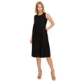 thumbnail image 2 of Black Linen Midi-Dress, 2 of 5